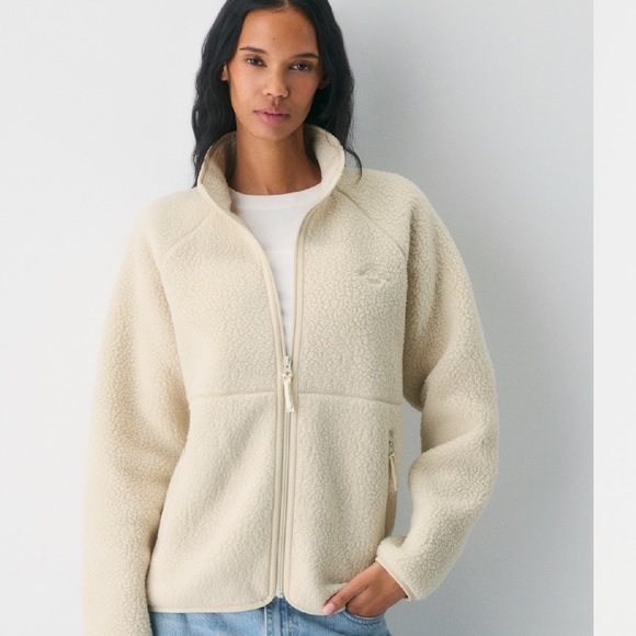 Women's Cream Fleece Jacket - Picture 1 of 1